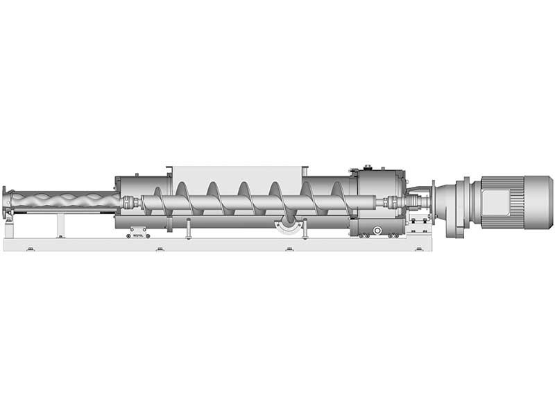Hopper feed screw pump structure diagram